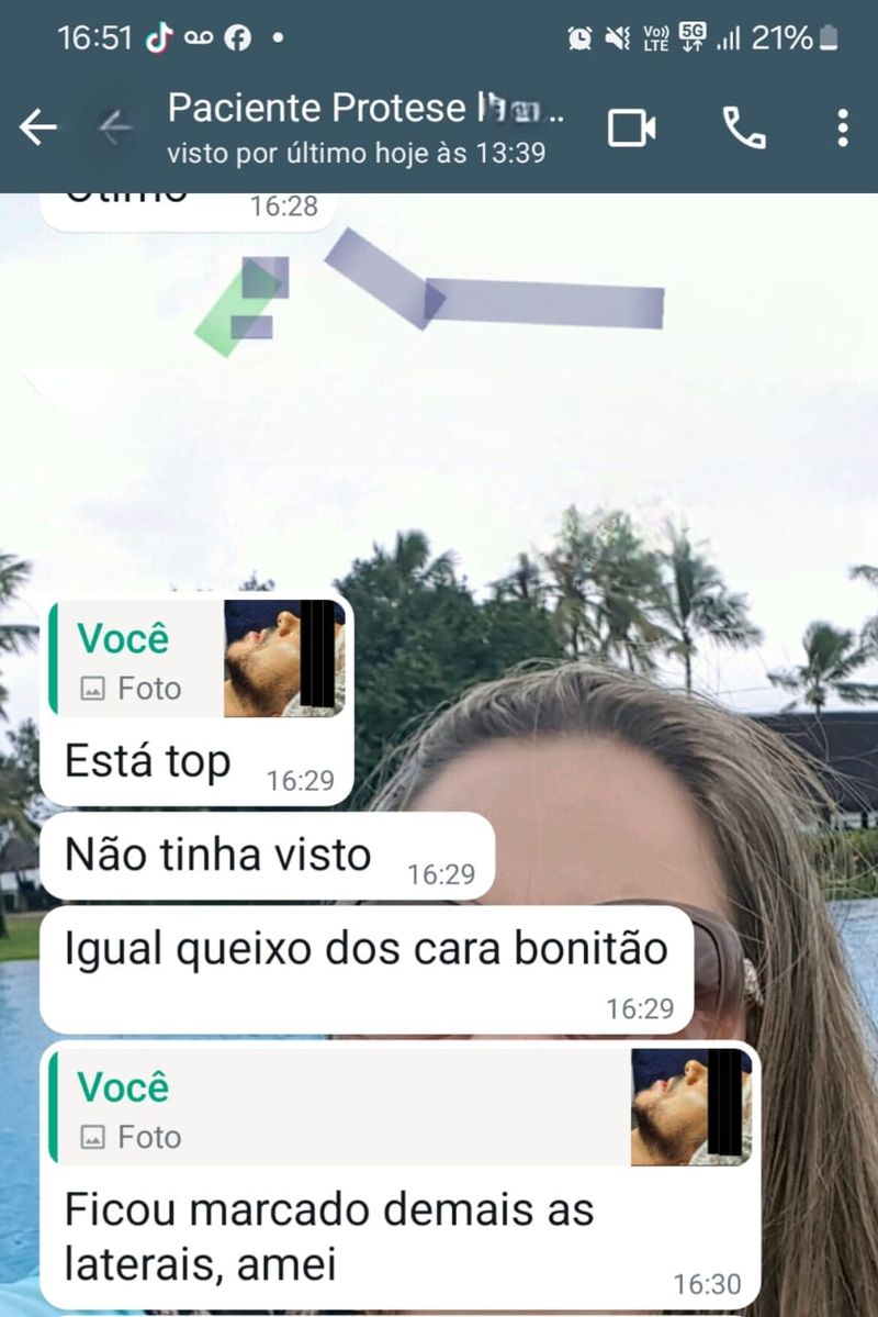 Mensagem de paciente